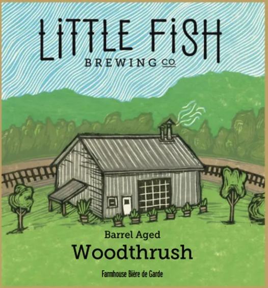 22 - Little Fish Woodthrush 32oz Crowler