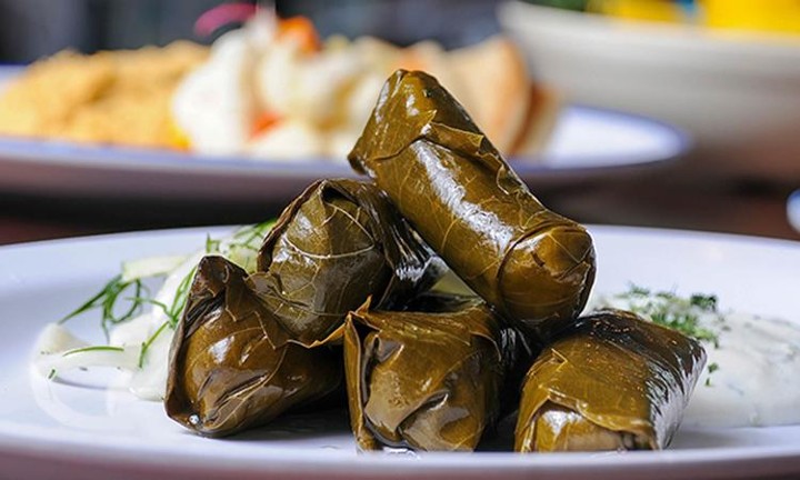 Grape Leaves Mezze w/Tzatziki