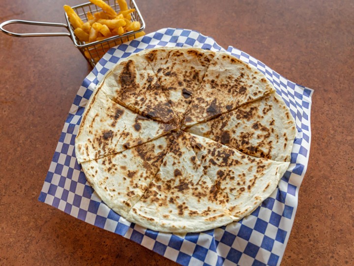 Chicken Shawarma Quesadilla With Fries