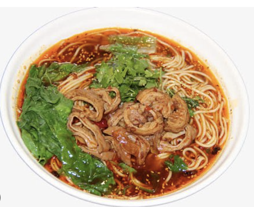 红汤肥肠面red soup fat intestine noodles