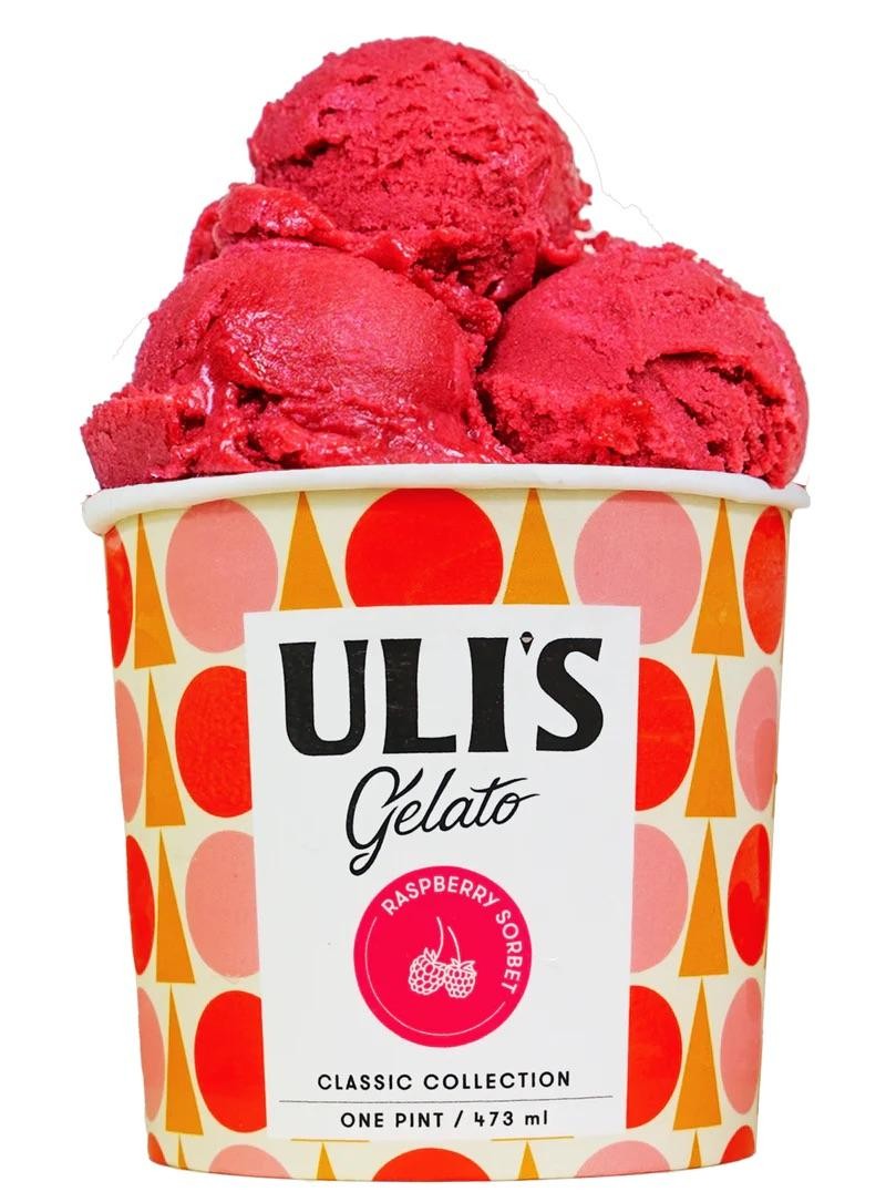 Uli's Gelato - Raspberry Sorbet 16oz/pint