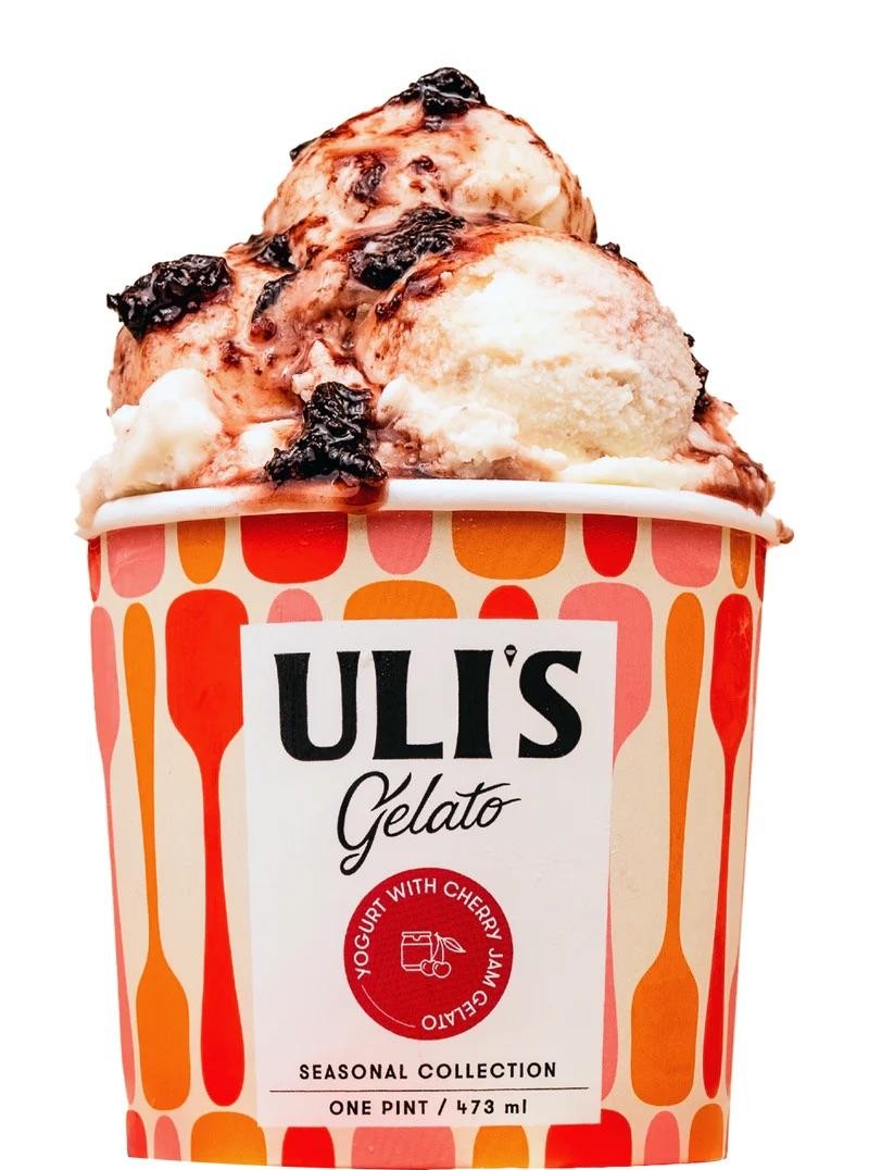 Uli's Gelato - Yogurt With Cherry Jam 5oz/Mni