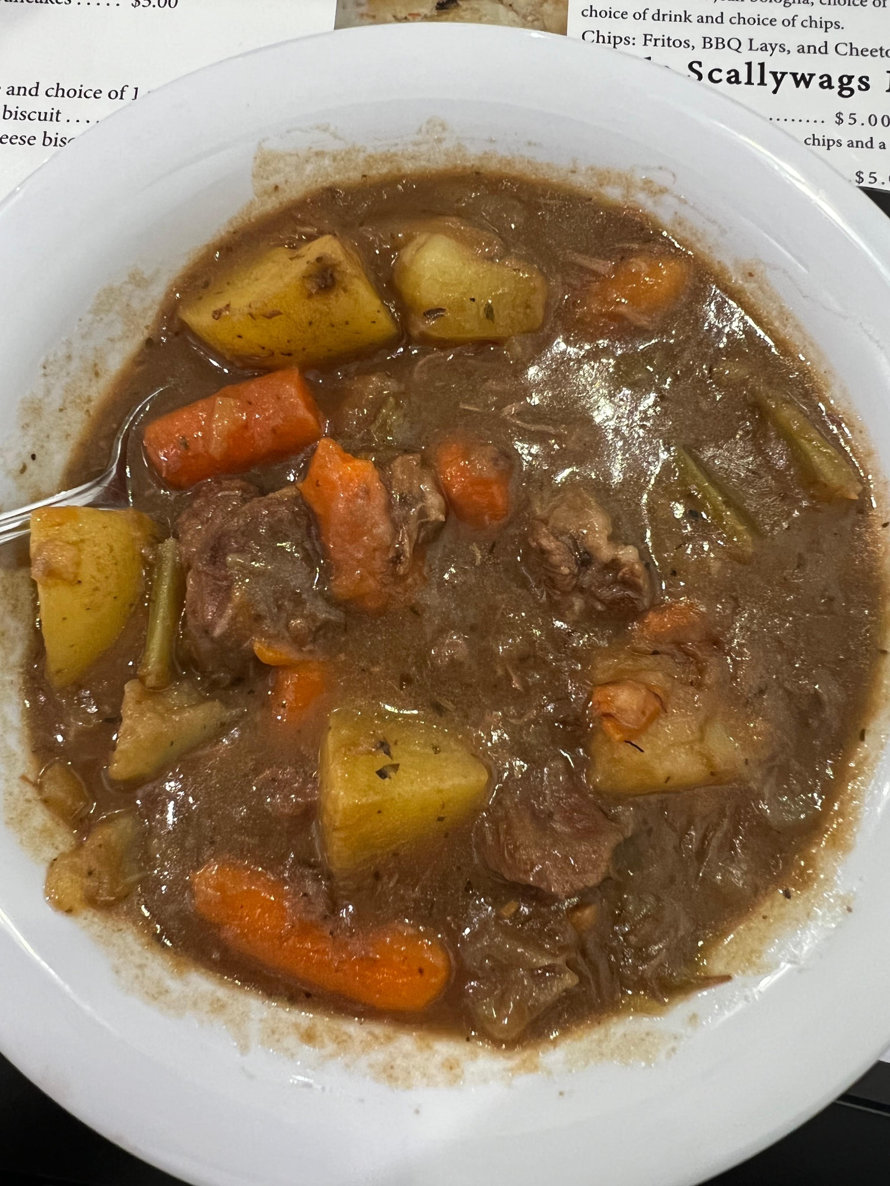 Homemade beef stew