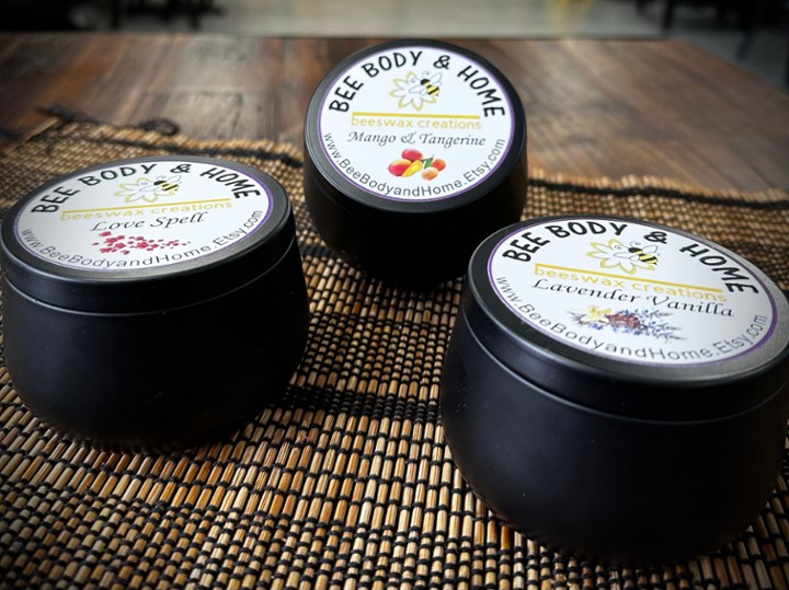 Black Tin Candle