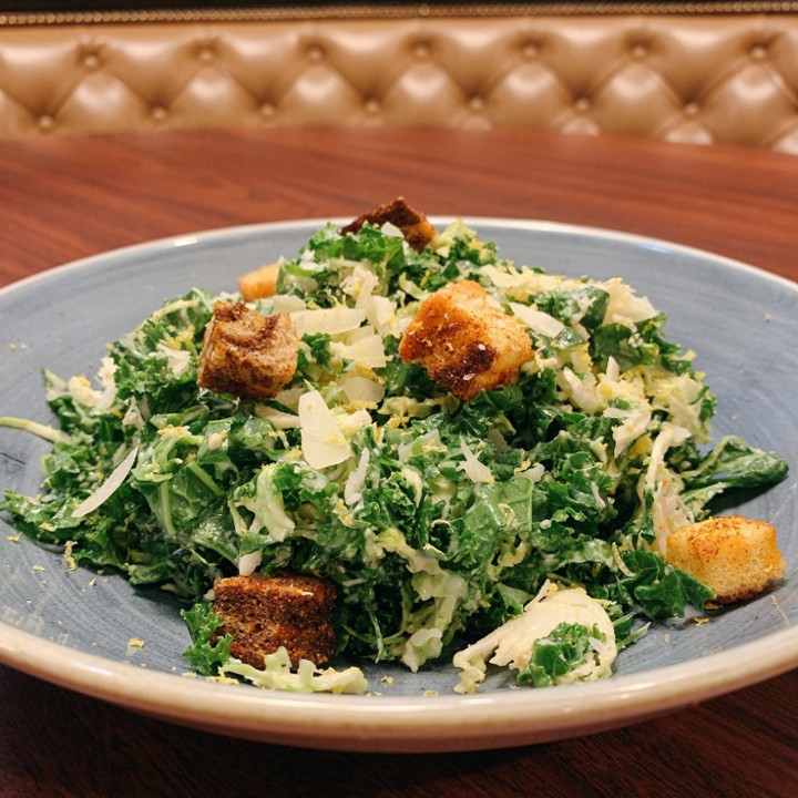*Kale + Brussels Sprout Caesar