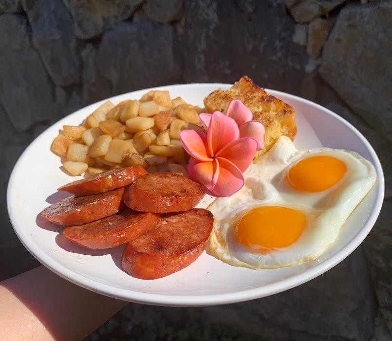 Portuguese Sausage Breakfast Plate