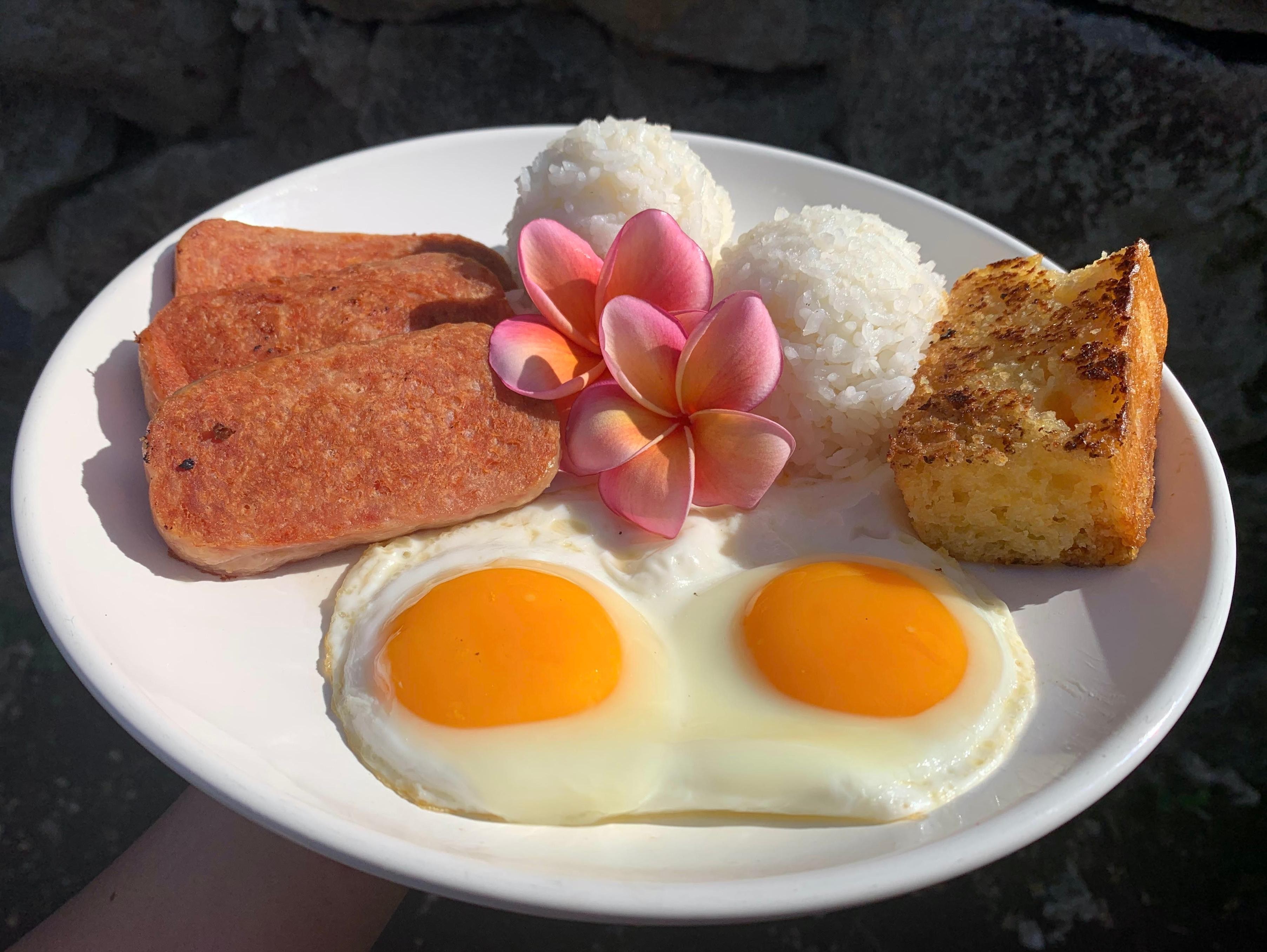 Spam and Eggs Breakfast Plate
