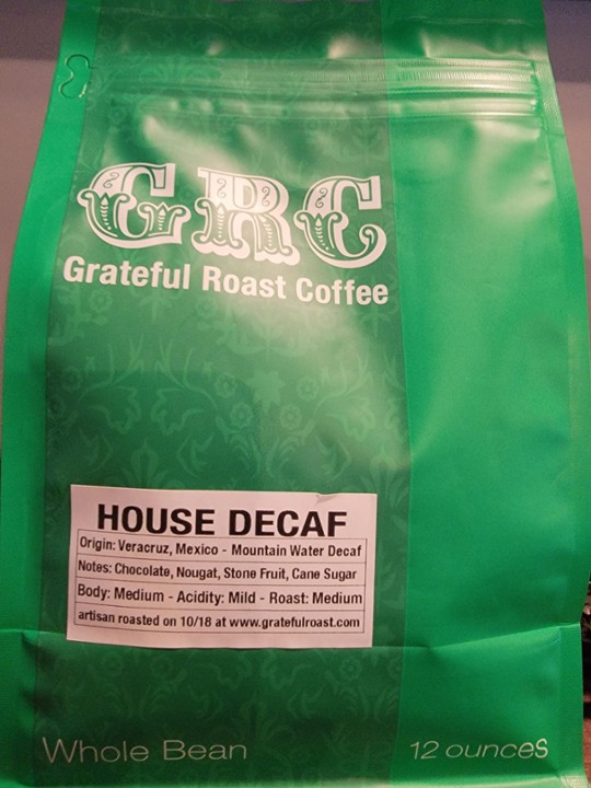 Grateful Roast: House Decaf Coffee Beans