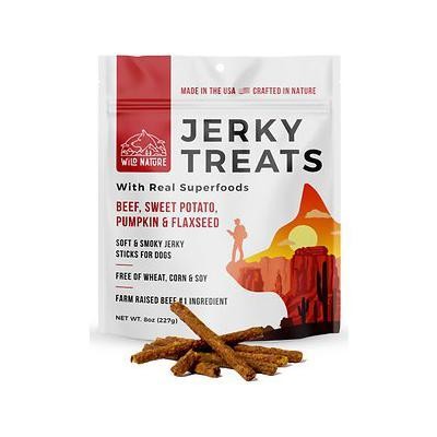 Wild Nature Beef, Sweet Potato, Pumpkin & Flaxseed with Real Superfoods Jerky Dog Treats, 8-oz Bag