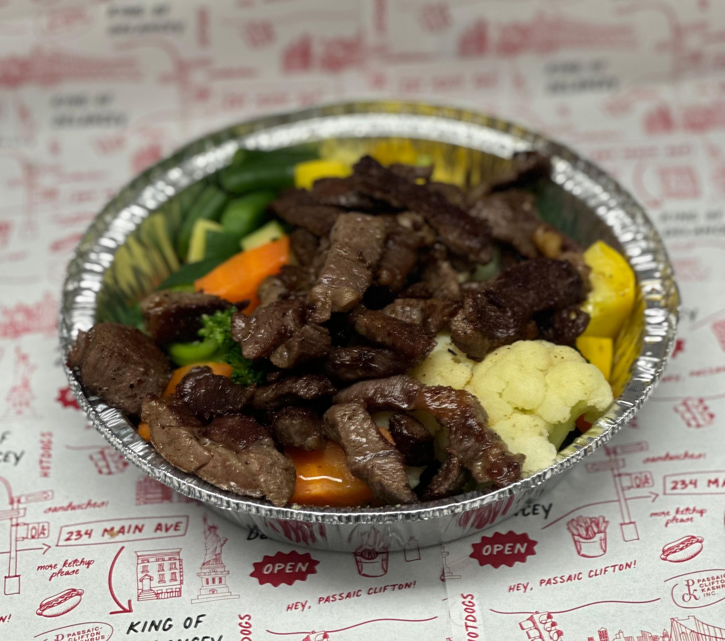 4 Oz. Steak & Steamed Vegetable Medley