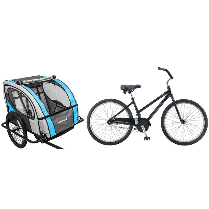 Bicycle with Kids' Trailer