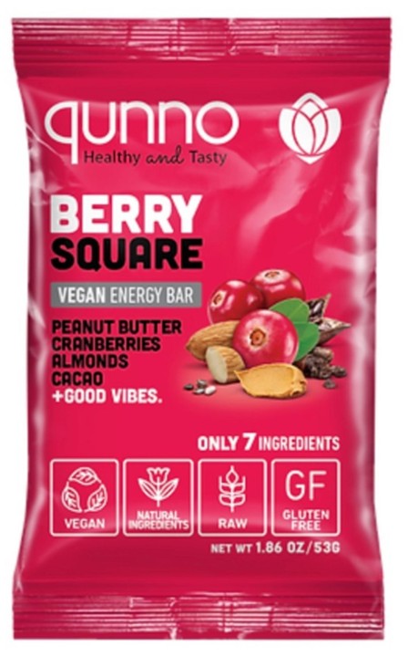 qunno Berry Square vegan energy bar