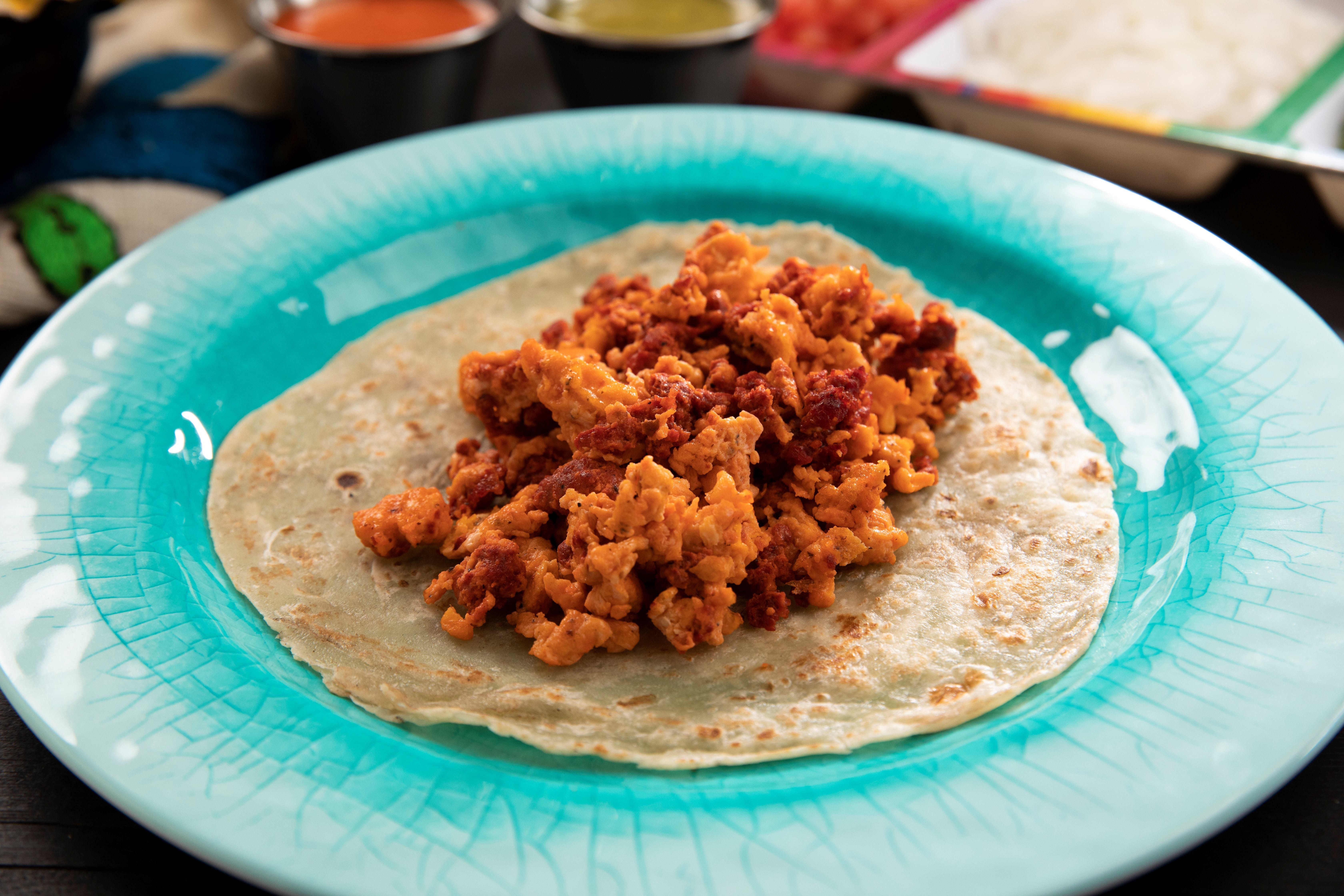 CHORIZO AND EGG TAKO