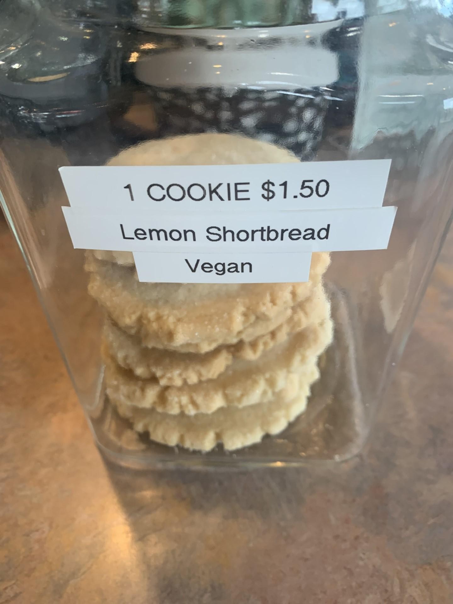 Vegan Lemon Shortbread Cookie