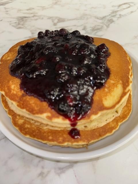 Blueberries Pancakes platter