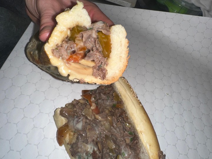 Philly Cheesesteak w/ The Works Hoagie