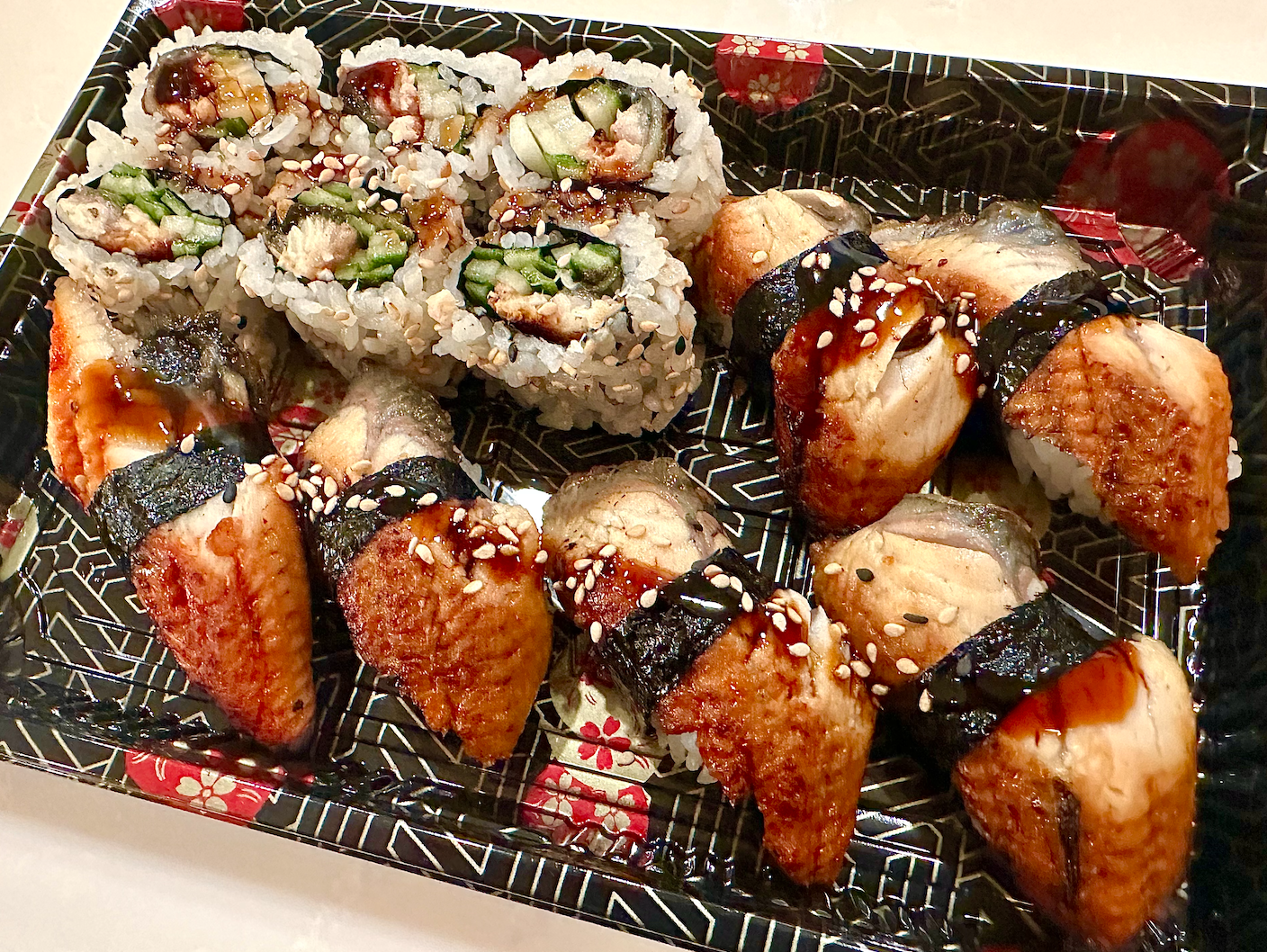 Eel (Unagi) sushi + roll Combo