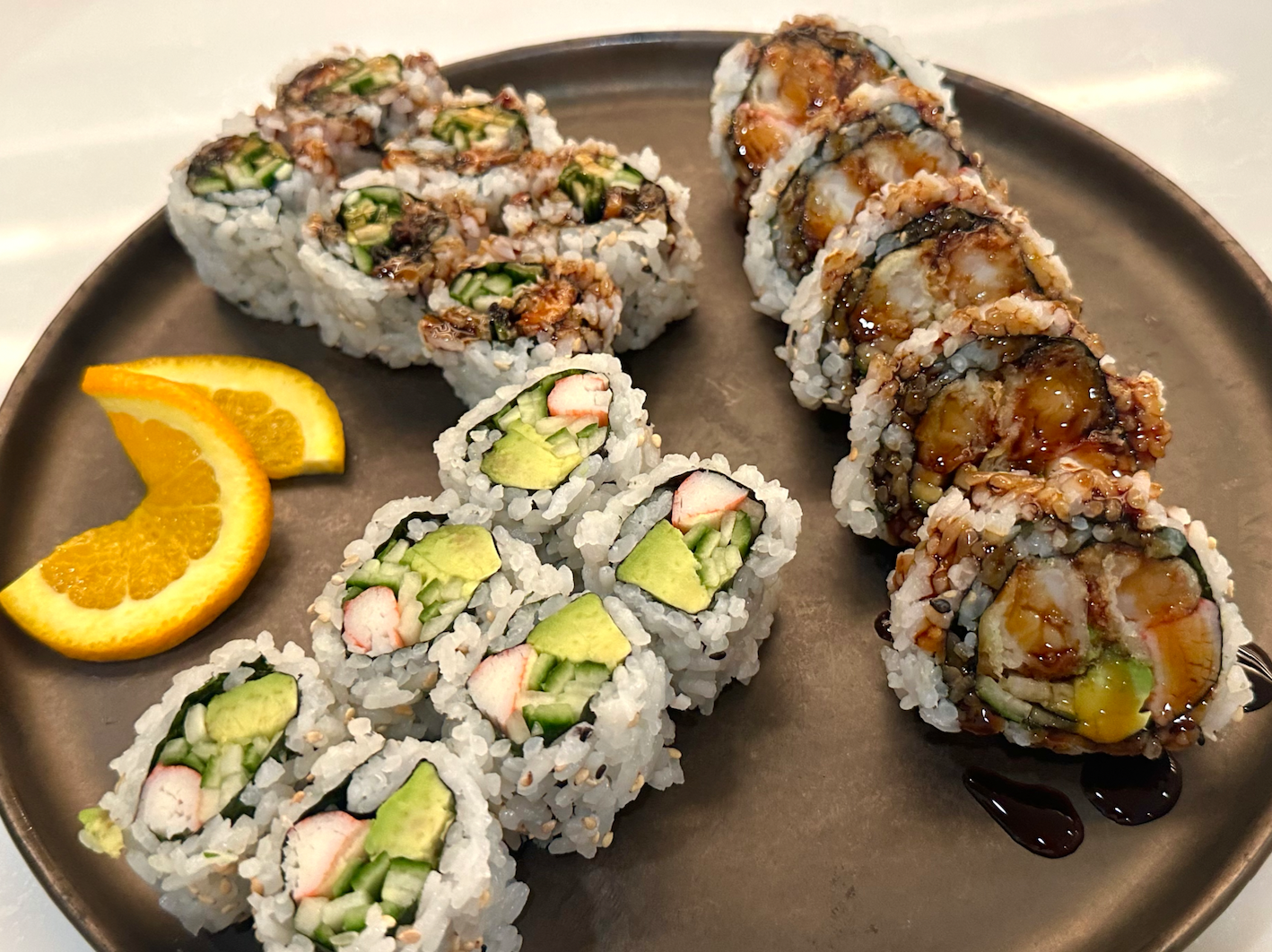 California, Eel, Shrimp tempura Roll Combo