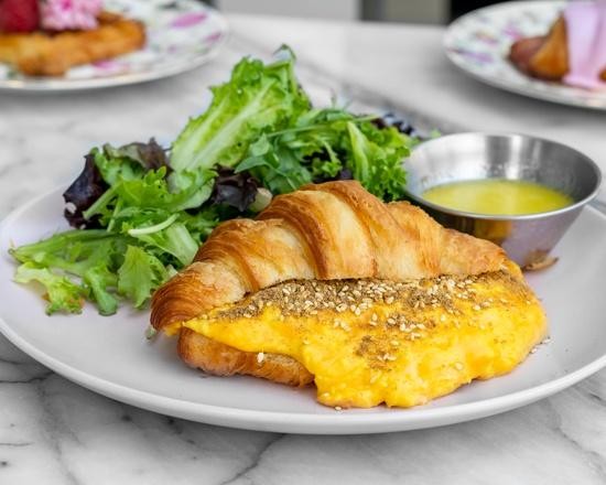 Egg And Cheese Croissant With Dukkah