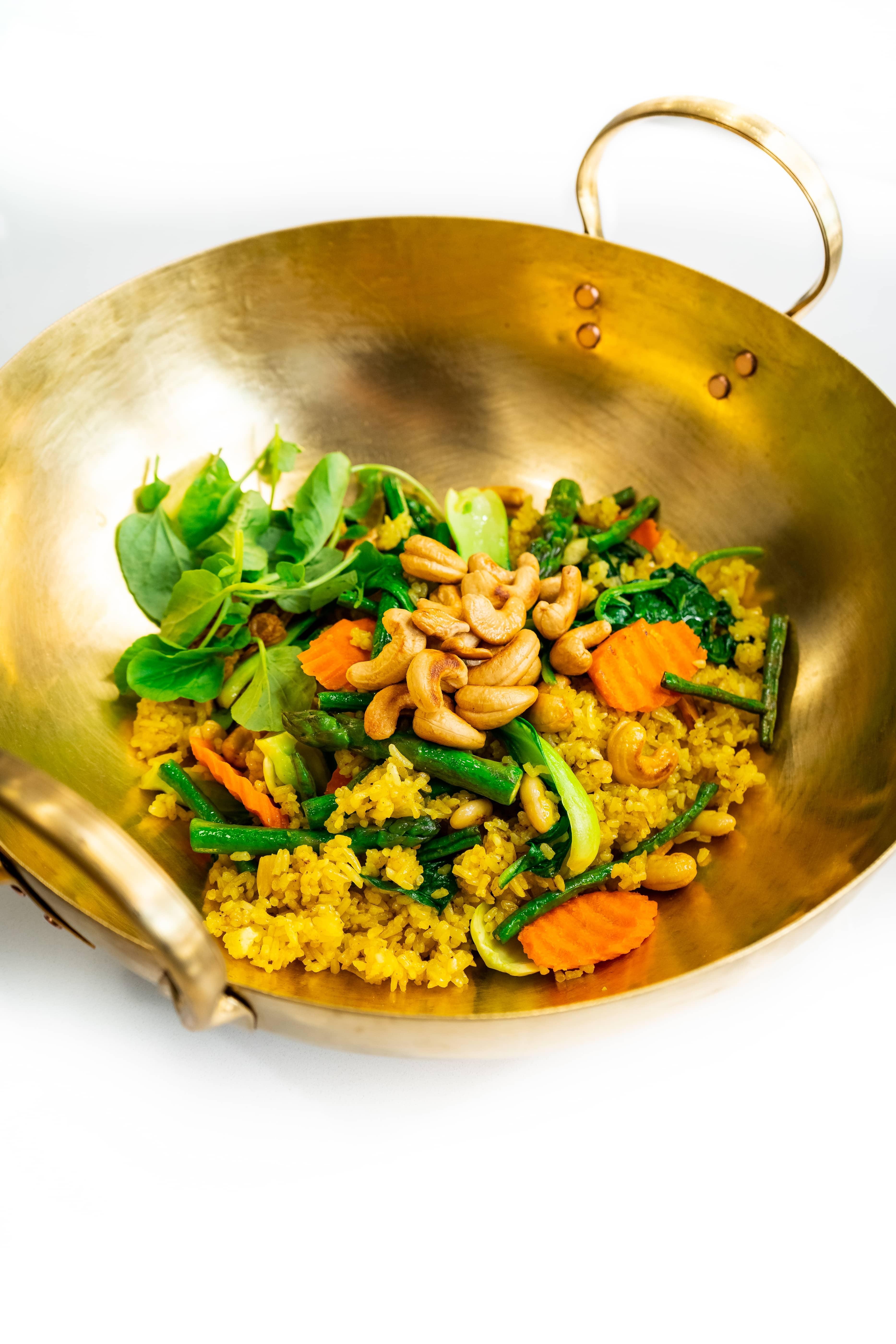 Vegetable Curried Fried Rice w/ cashews