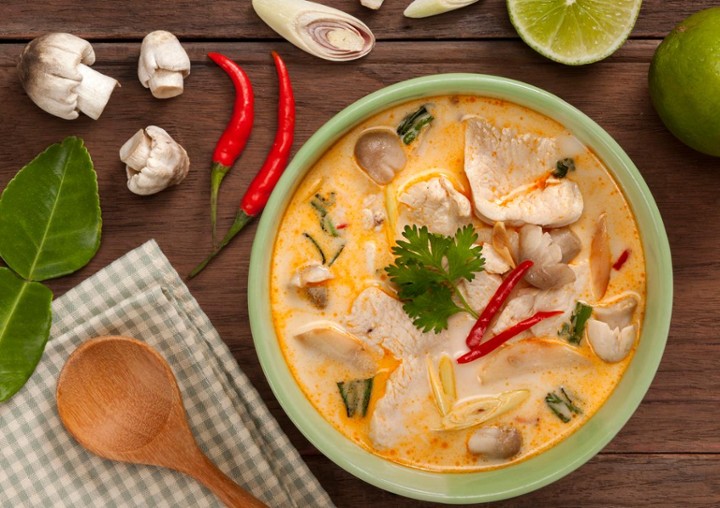 Tom Kha Gai (Chicken galangal coconut soup)