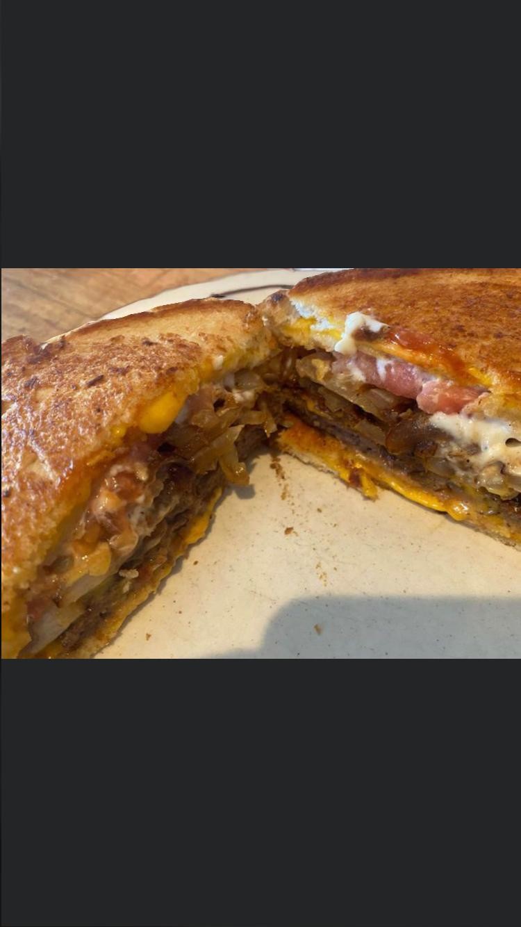 cheese burger grill cheese