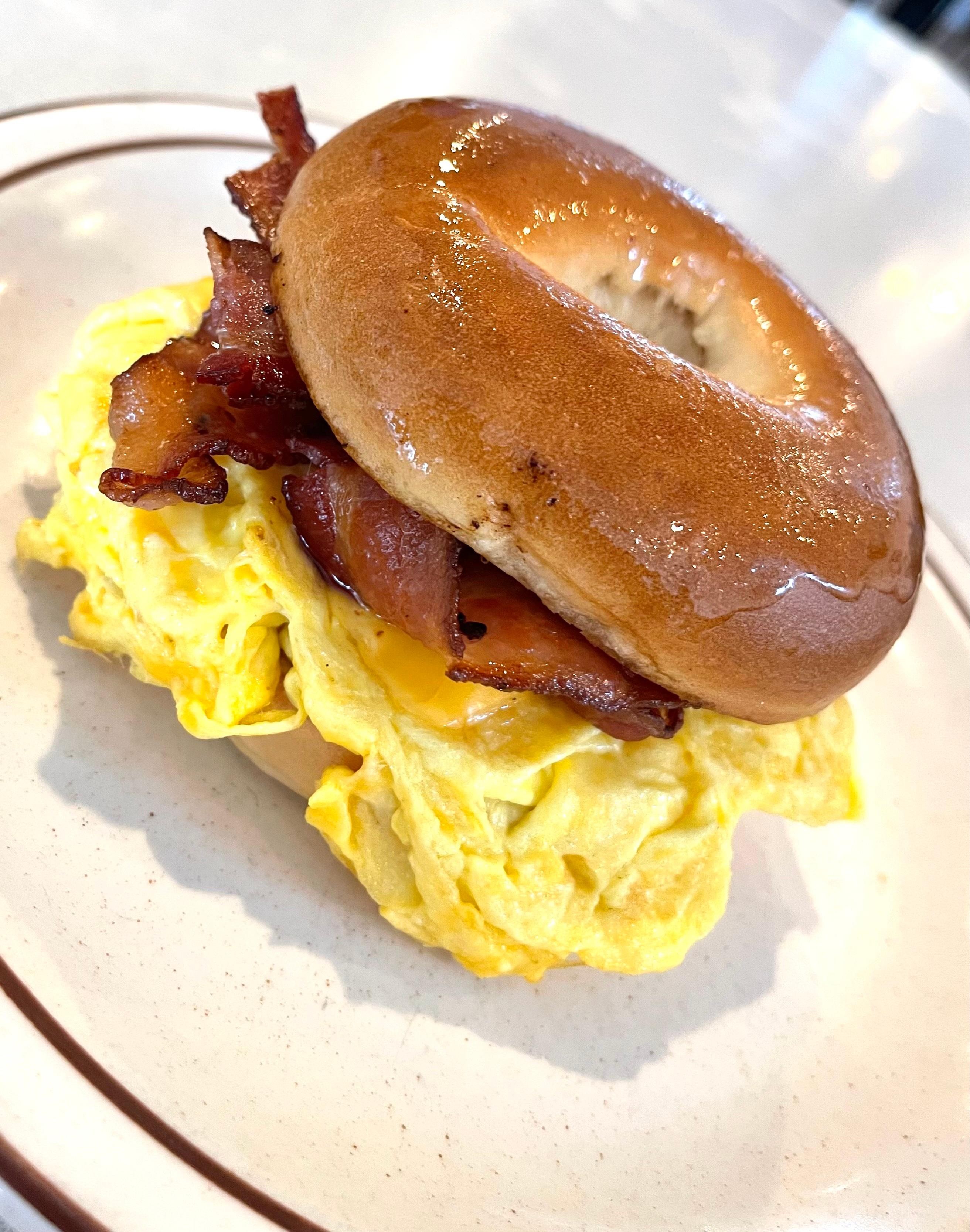 Bacon & egg cheese bagel