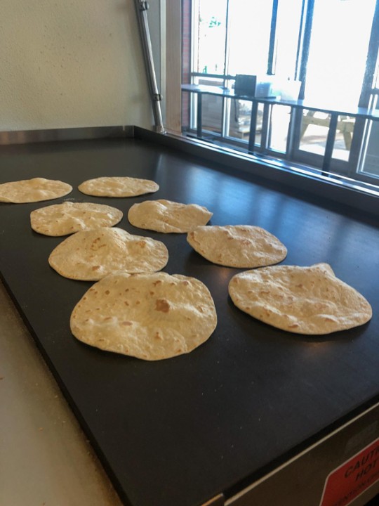 Small Homemade Flour Tortilla