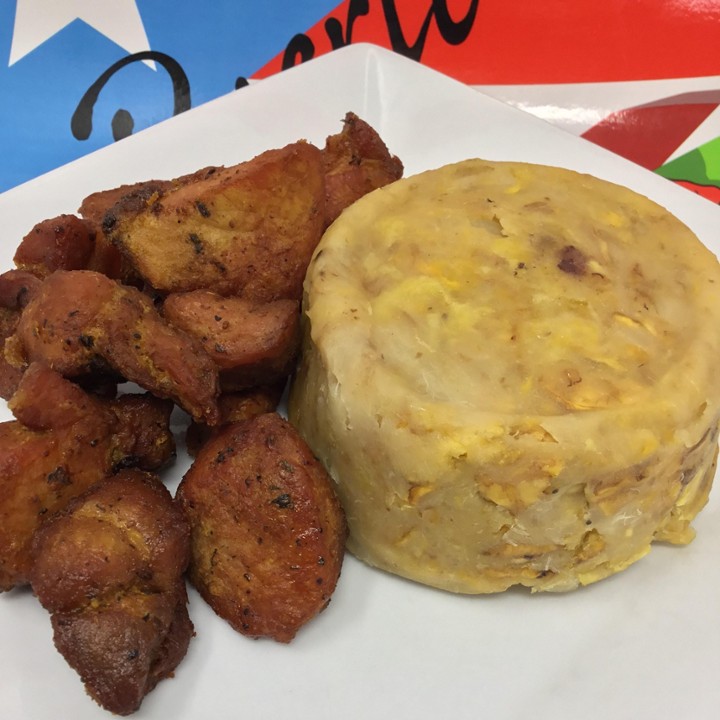 Mofongo Plate Fried Pork Carne Frita