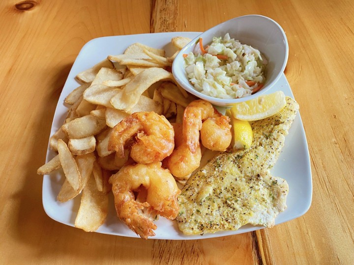 7oz Baked Haddock & Shrimp Combo