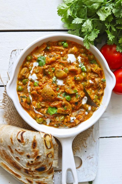 Mushroom Mutter Masala