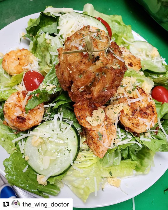 Caesar Seafood Trio Salad