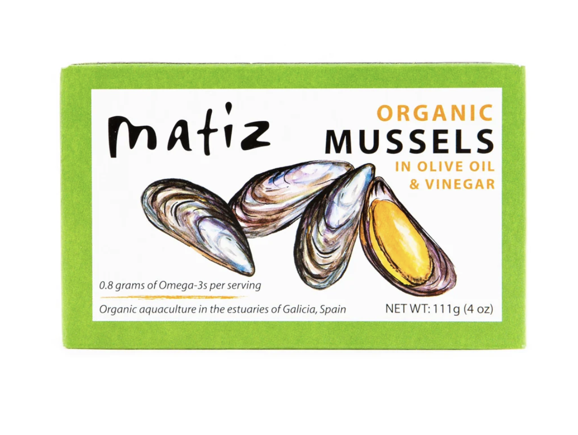 Organic Mussels in olive oil & vinegar