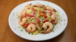 Hot Pepper Shrimp Linguine