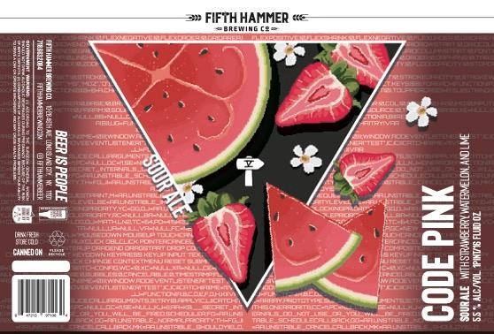 Fifth Hammer "Code Pink" Sour Ale 16oz