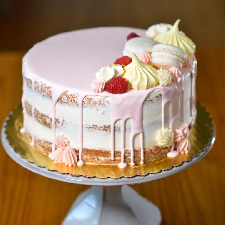 Lemon Raspberry Mousse Cake