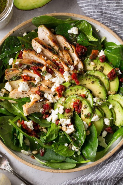 Baby Spinach Salad With Grilled Chicken