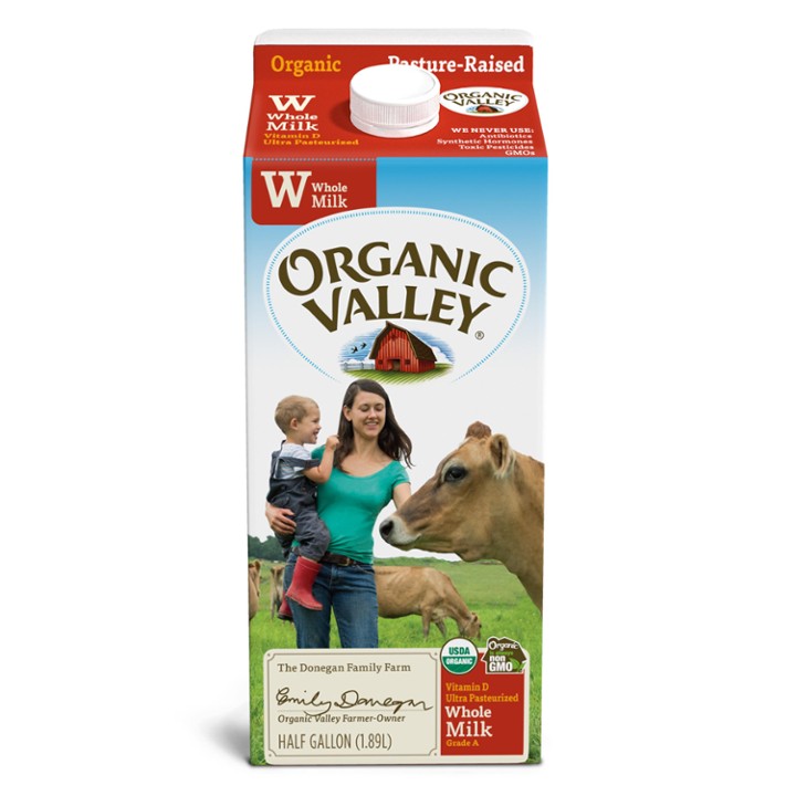 Organic Valley Whole Milk, 64 Oz