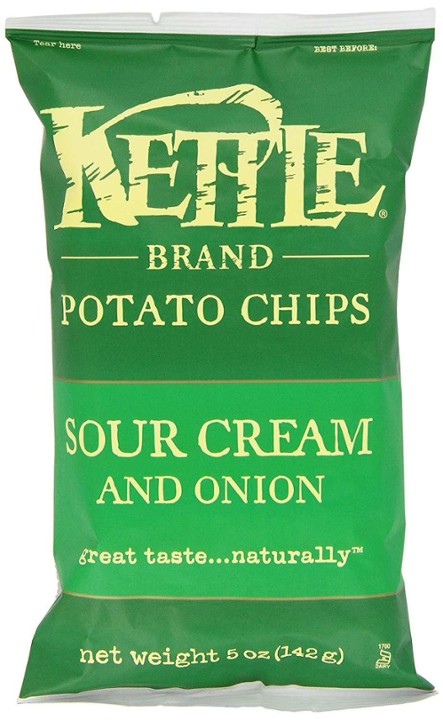 Kettle Brand Potato Chips Sour Cream & Onion 5 oz