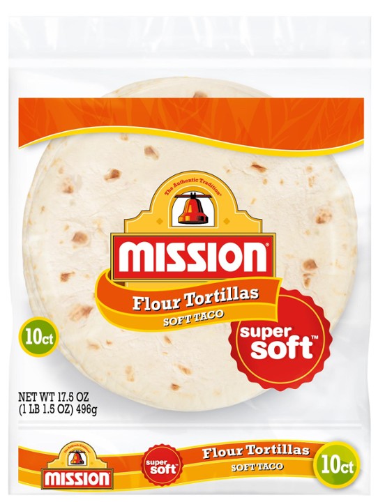 Mission 8in Soft Taco Fluffy Tortilla