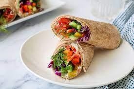 Roasted Vegetable Wrap with Hummus