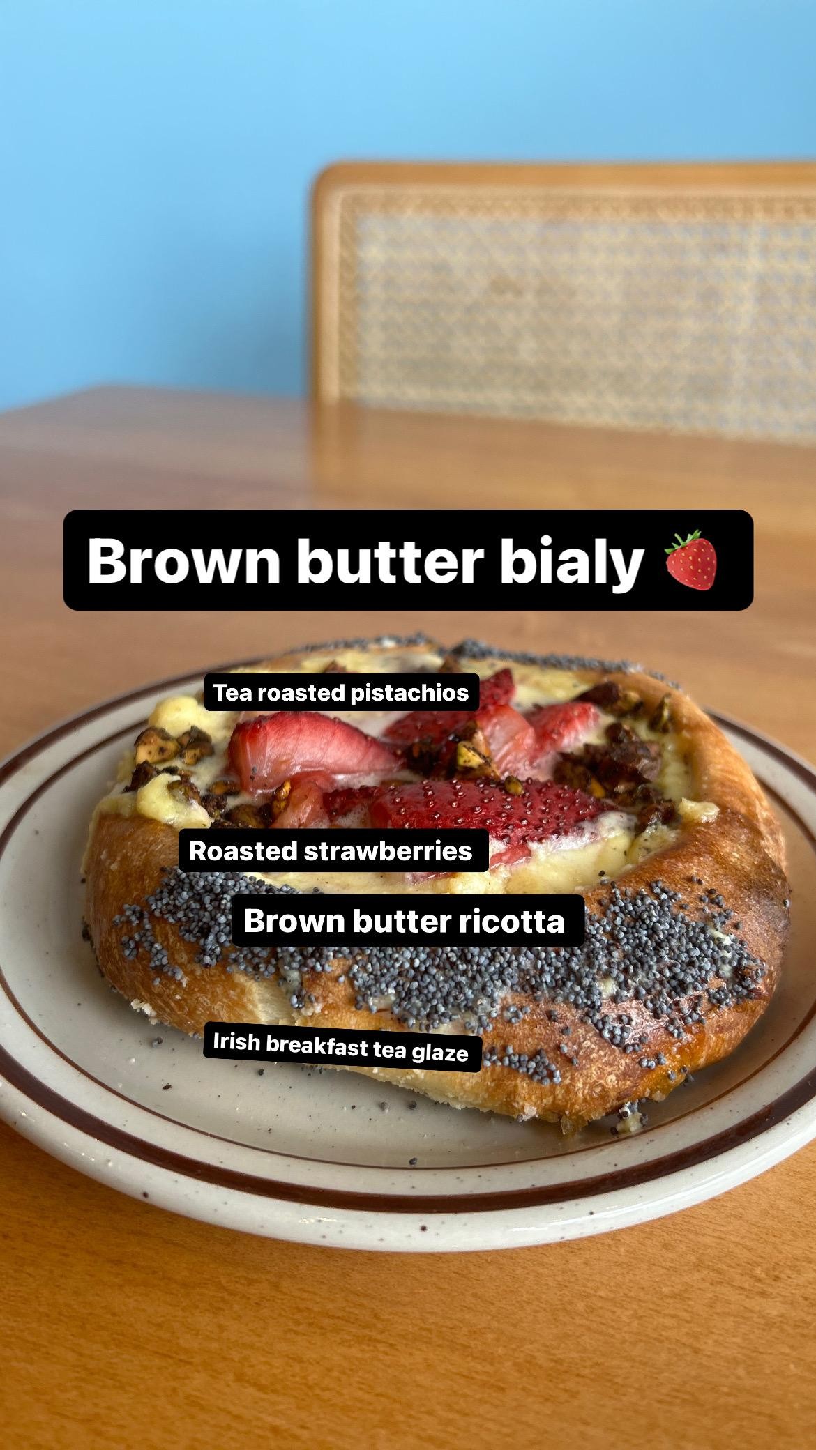 Brown butter bialy