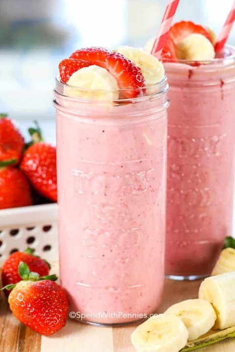 Organic Strawberry Banana Smoothie