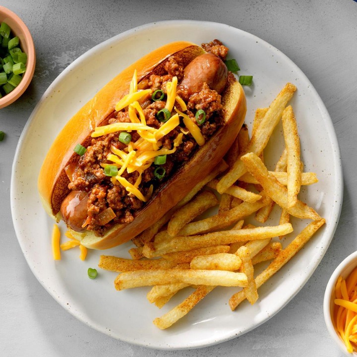 Cheese Hot Dog with Fries