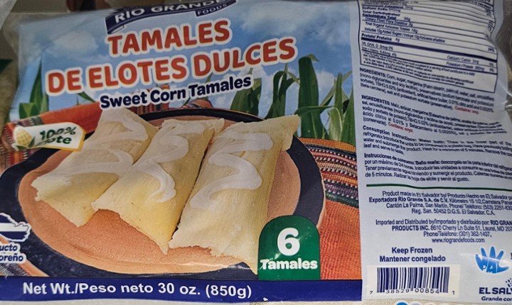 Tamales de Elotes Dulces RG
