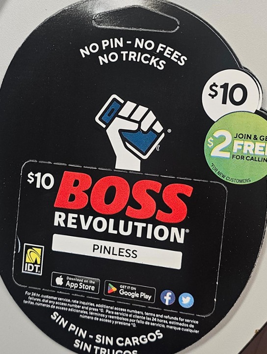 Recarga Boss $10 BR