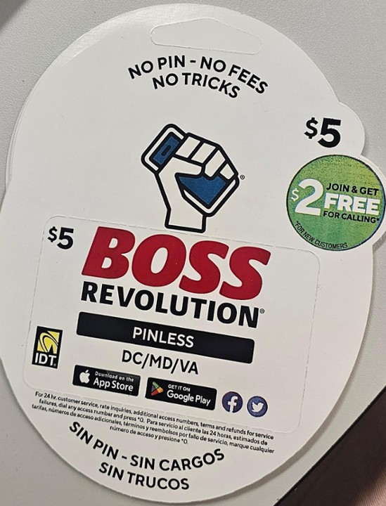 Recarga Boss $5 BR