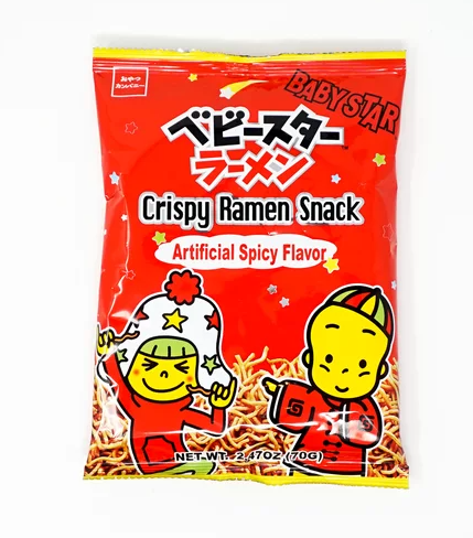 Baby Star Crispy Ramen Snack Spicy Flavor 2.64 oz