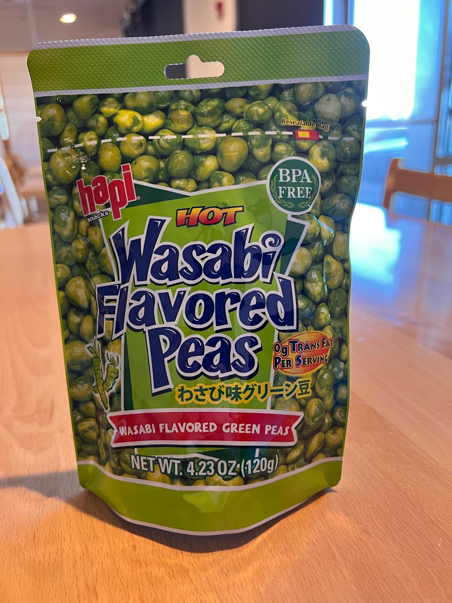 Hapi Wasabi Flavored Green Peas 4.23 oz