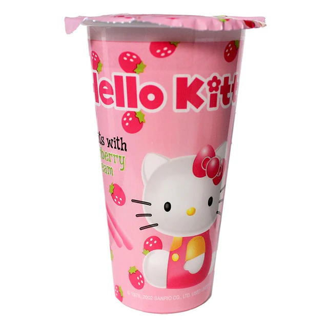 Hello Kitty Dip Biscuits With Strawberry Cream 1.16 oz